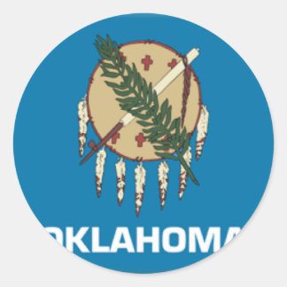 Oklahoma Flag Runder Aufkleber