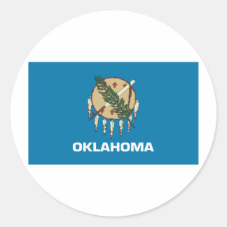 Oklahoma Flag Runder Aufkleber