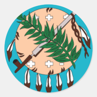 Oklahoma Flag Sooner Staat Runder Aufkleber