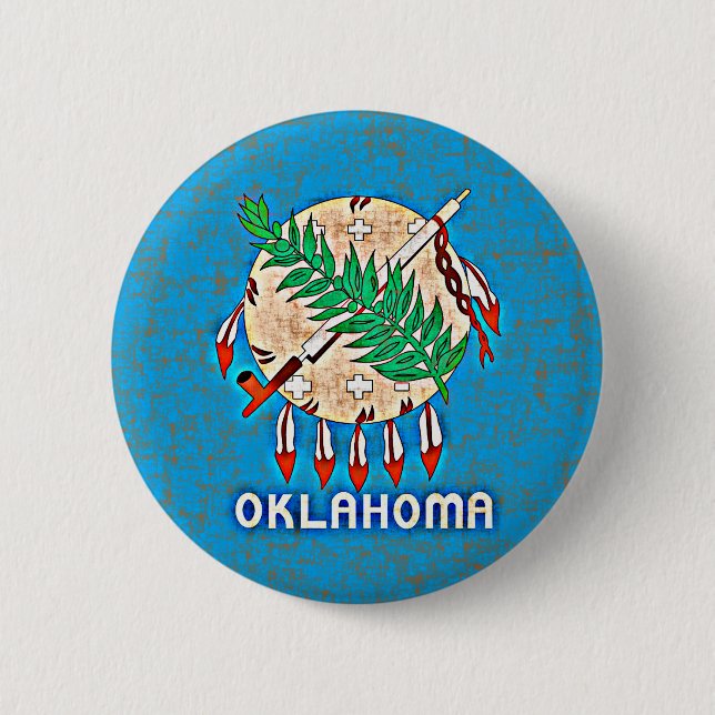 OKLAHOMA-FLAGGE BUTTON (Vorderseite)