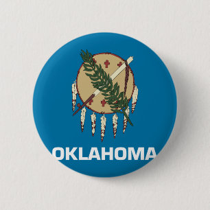 Oklahoma-Flagge Button