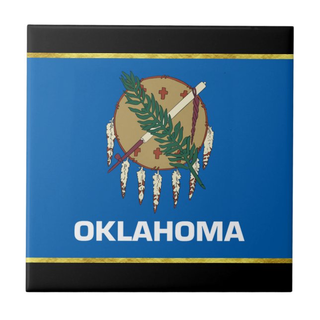 Oklahoma-Flagge Fliese (Vorderseite)