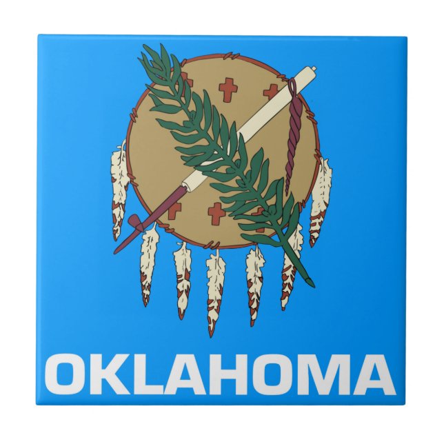 Oklahoma-Flagge Fliese (Vorderseite)