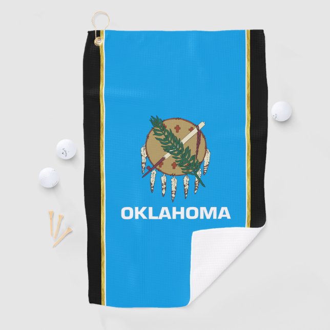 Oklahoma-Flagge Golfhandtuch (Insitu)