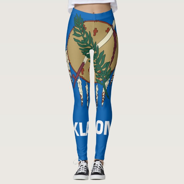 Oklahoma-Flagge Leggings (Vorderseite)