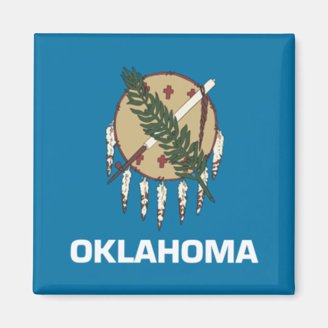 Oklahoma-Flagge Magnet (Vorne)