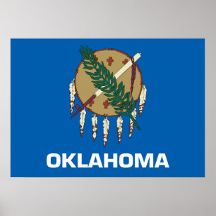 Oklahoma-Flagge Poster