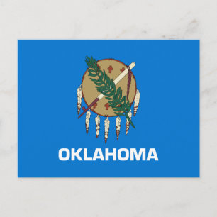 Oklahoma-Flagge Postkarte