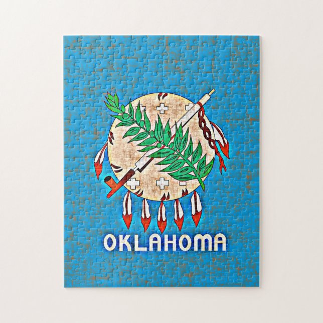 OKLAHOMA-FLAGGE PUZZLE (Vertikal)