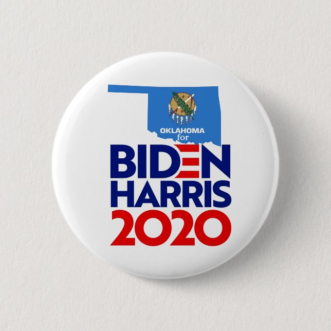 Oklahoma für Biden Harris 2020 Button (Vorderseite)