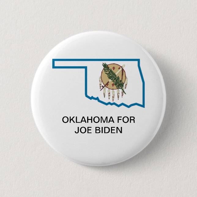 OKLAHOMA für JOE BIDEN-Knopf Button (Vorderseite)