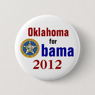 Oklahoma für Obama 2012 Button