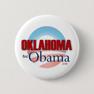 OKLAHOMA für Obama Button