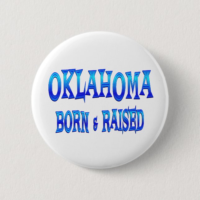 Oklahoma geboren u. angehoben button (Vorderseite)