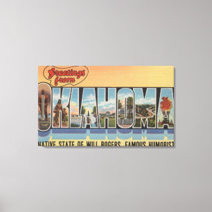 Oklahoma (gebürtiger Staat des Willen Rodgers) Leinwanddruck
