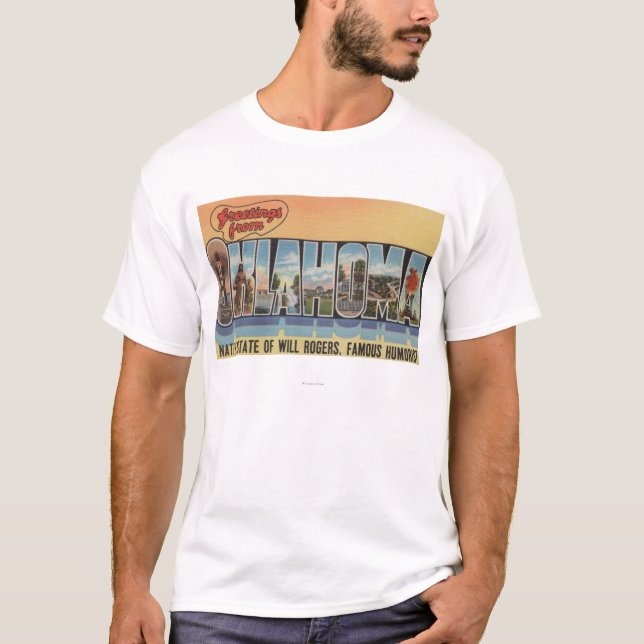 Oklahoma (gebürtiger Staat des Willen Rodgers) T-Shirt (Vorderseite)
