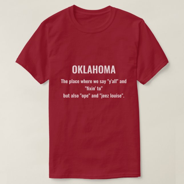 Oklahoma gegen Texas T-Shirt (Design vorne)