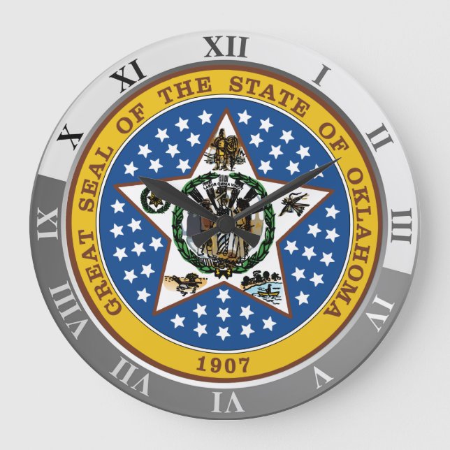 Oklahoma Große Wanduhr (Vorderseite)