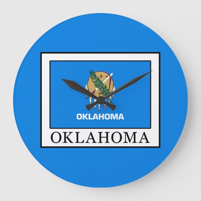 Oklahoma Große Wanduhr (Vorderseite)