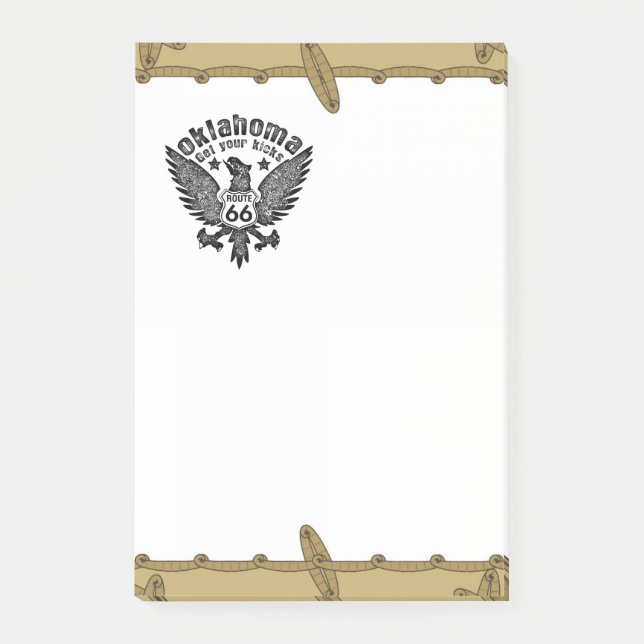 Oklahoma holen Sie Ihre Kicks Post-it Klebezettel (Vorderseite)