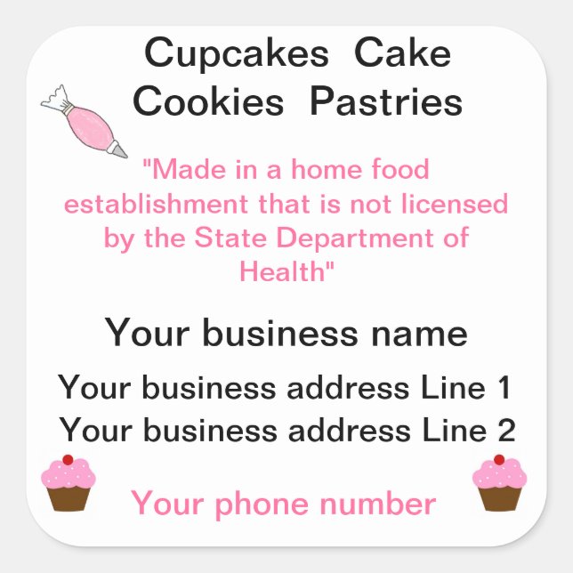 OKLAHOMA Hütte Lebensmittelgesetze Produktaufklebe Quadratischer Aufkleber (Vorderseite)