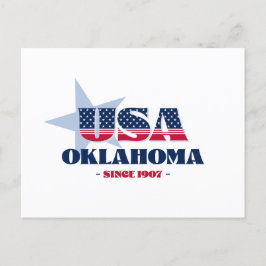 Oklahoma in Rot, Weiß und Blau Postkarte