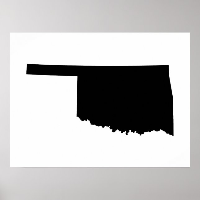 Oklahoma in Schwarz und Weiß Poster (Vorne)