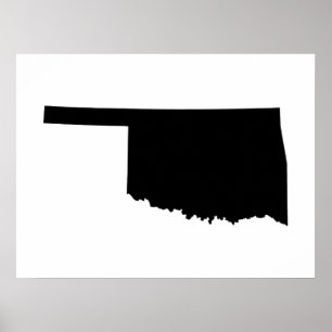 Oklahoma in Schwarz-Weiß Poster