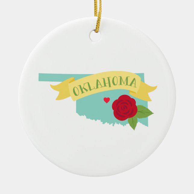 Oklahoma Keramik Ornament (Vorne)