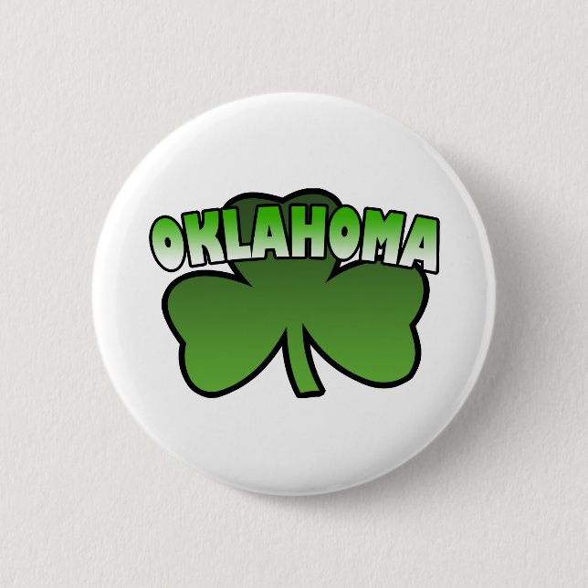 Oklahoma-Kleeblatt-Knopf Button (Vorderseite)