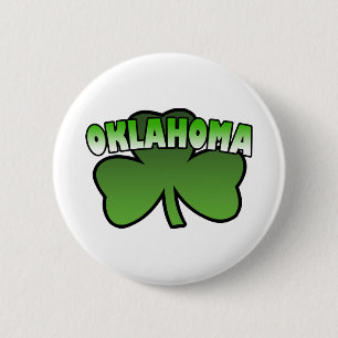 Oklahoma-Kleeblatt-Knopf Button