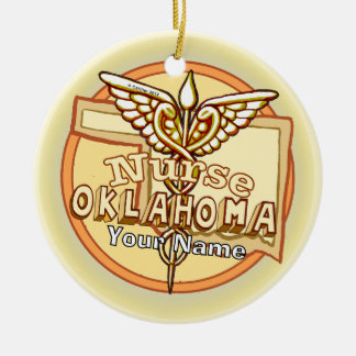 Oklahoma Krankenpfleger Caduceus  Keramik Ornament