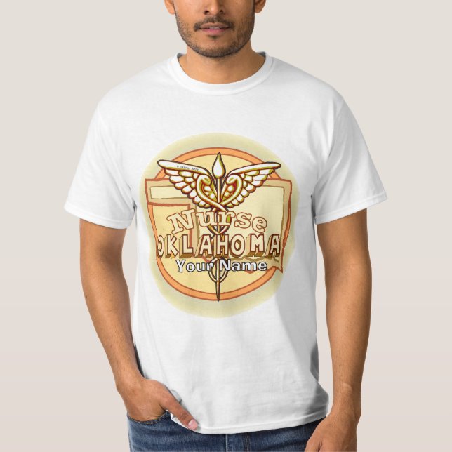 Oklahoma Krankenpfleger Caduceus T-Shirt (Vorderseite)