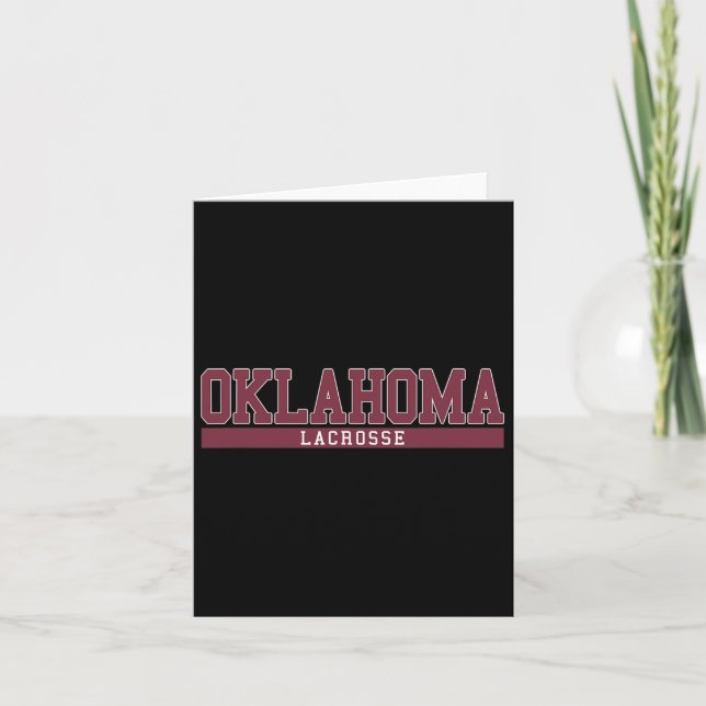 Oklahoma Lacrosse Karte (Vorderseite)