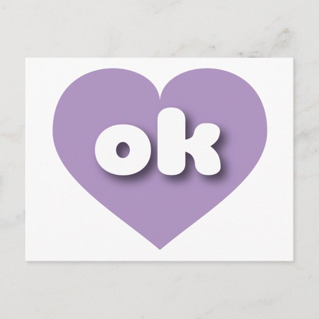 Oklahoma lavenheart - I Liebe ok Postkarte (Vorderseite)