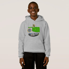 Oklahoma Map-Kontur, Siegel und Bildtext Hoodie