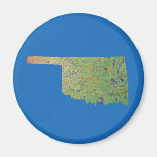 Oklahoma Map Magnet