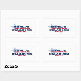 Oklahoma Mein Zuhause-Staat-Aufkleber Rechteckiger Aufkleber