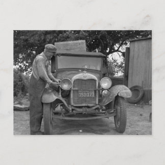 Oklahoma nach Kalifornien, 1930er Postkarte