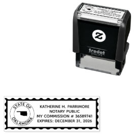 Oklahoma Notary Public Self-Inking Kautschuk Brief Permastempel