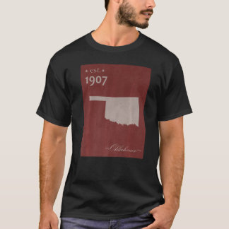 Oklahoma OK Map Grunge Vintager Staat Grafik Fraue T-Shirt