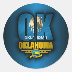 Oklahoma (OK) Runder Aufkleber