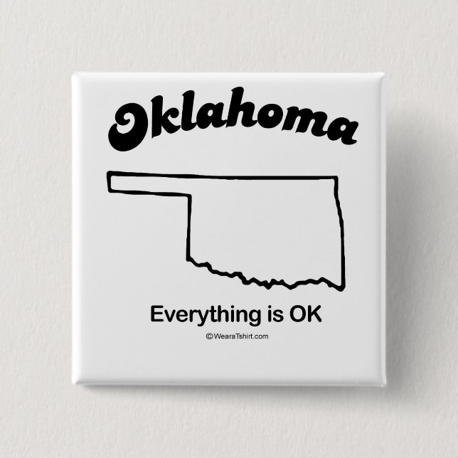 OKLAHOMA - "OKLAHOMA-STAATS-MOTTO" T - Shirts und Button (Vorderseite)