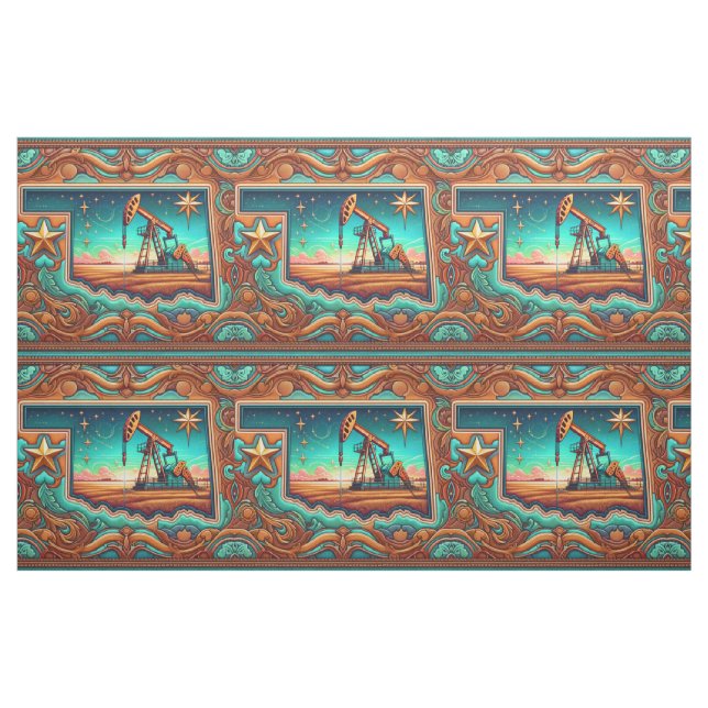 Oklahoma Ölbohrpumpe Jack Stoff (Fat Quarter (45,7 x 55,9 cm))