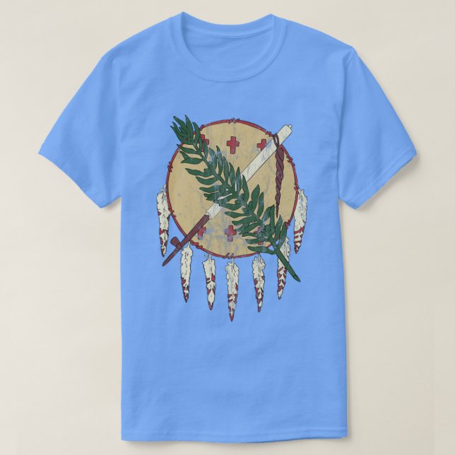Oklahoma Osage Schild erschüttert  T-Shirt (Design vorne)