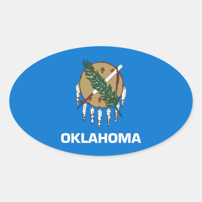 Oklahoma Ovaler Aufkleber (Vorderseite)