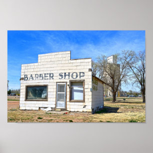 Oklahoma Panhandle Barber Shop Poster