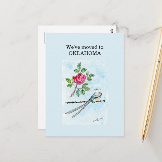 Oklahoma Postkarte (Vorderseite/Rückseite Beispiel)
