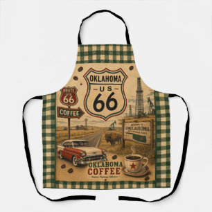 Oklahoma Prairie Coffee Kitchen Route 66 Schürze