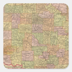 Oklahoma Quadratischer Aufkleber